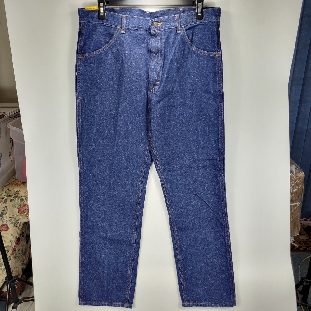 Rustler Blue Jeans Denim Pants Mens 38x30 Regular Cotton Work Business Casual